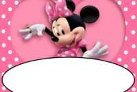 Minnie Mouse Free Printable Invitation Templates regarding Minnie Mouse Card Templates