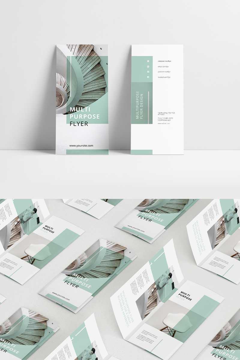 Mint Multipurpose Trifold Brochure Corporate Identity Template With Letter Size Brochure Template