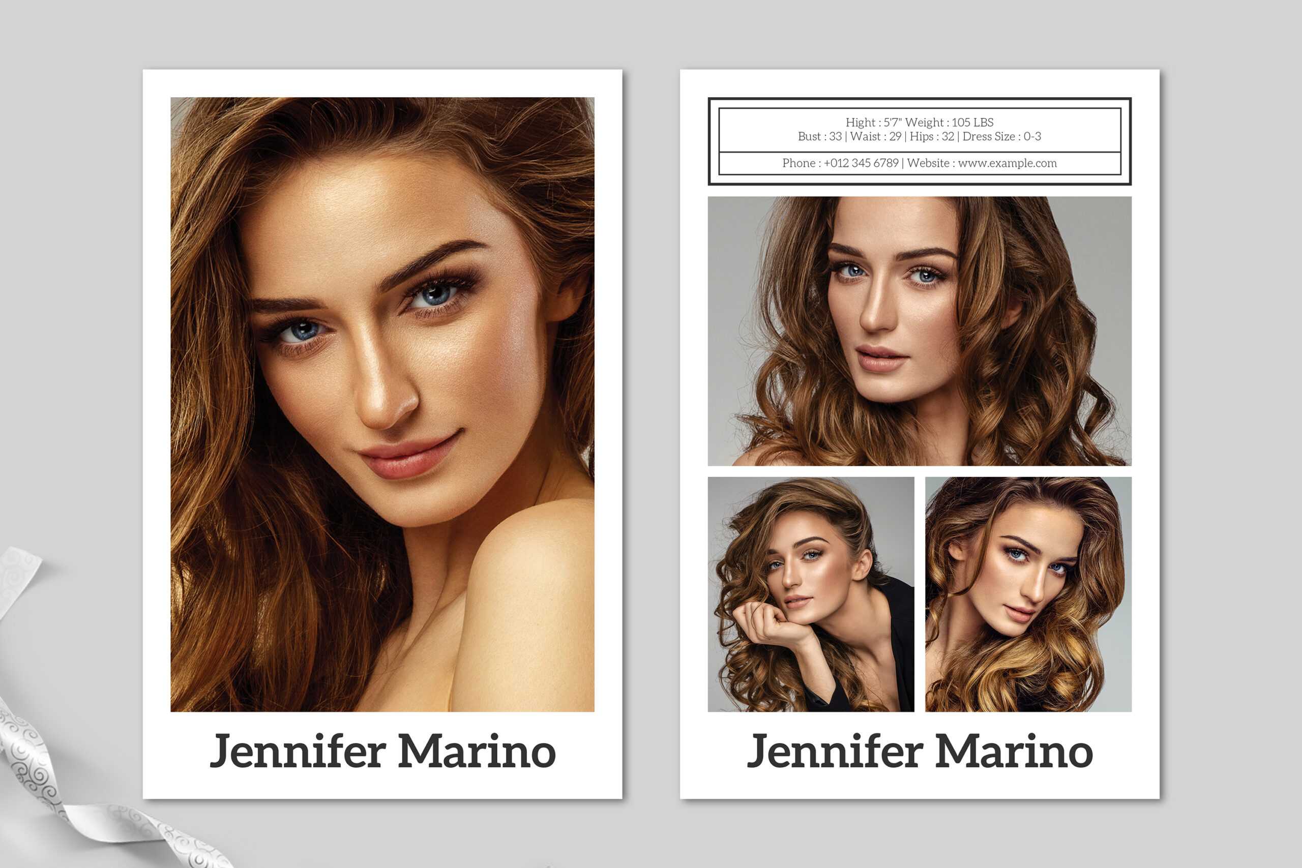 Model Comp Card Template Pertaining To Model Comp Card Template Free