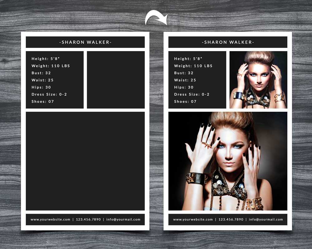 Model Comp Card Template Throughout Free Model Comp Card Template Psd