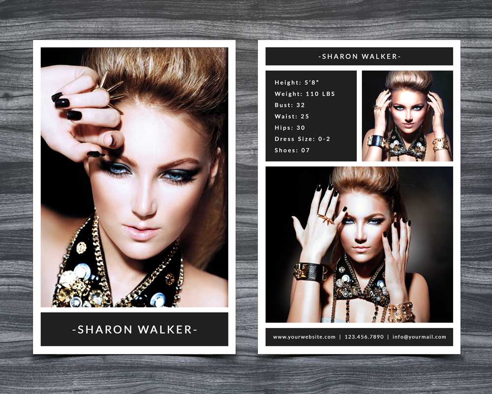 Model Comp Card Template Within Free Model Comp Card Template