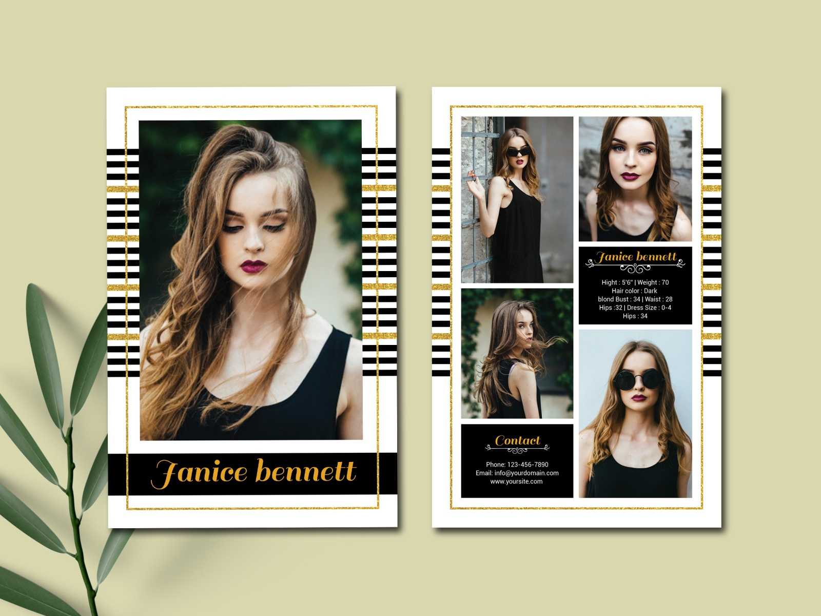 Model Comp Card Templateultimatetemplate On Dribbble For Comp Card Template Download