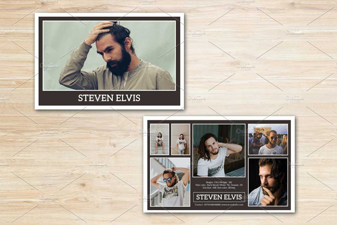 Model Comp Card – V924 – Sistec With Free Model Comp Card Template Psd