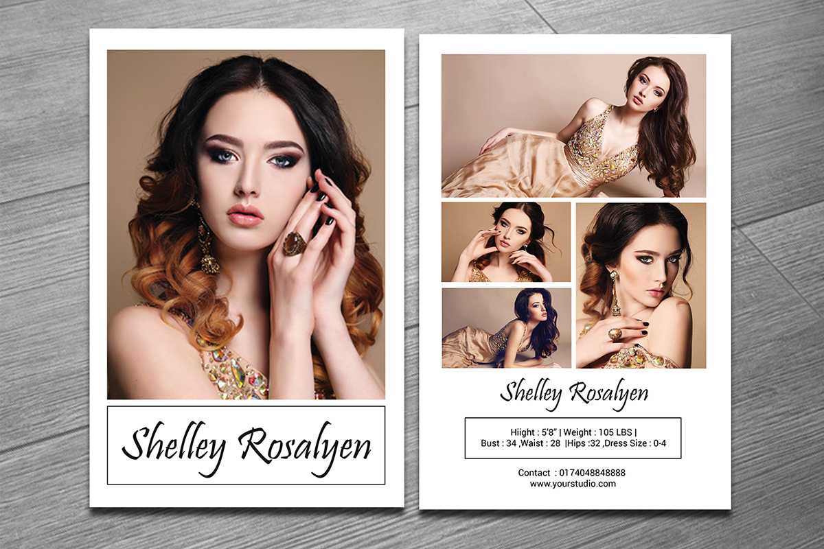 Modeling Comp Card Template On Behance Intended For Zed Card Template