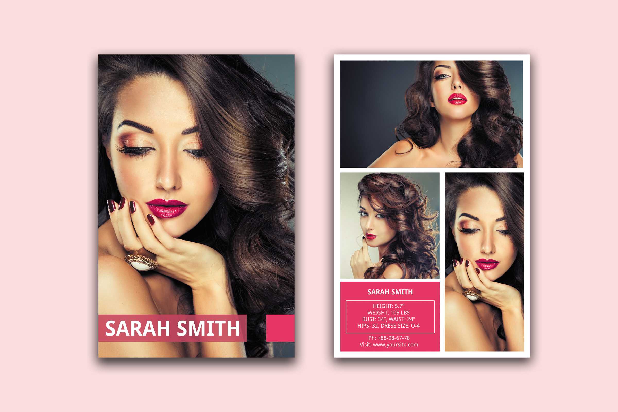 Modeling Comp Card With Free Comp Card Template