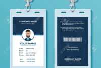 Modern And Clean Id Card Design Template regarding Portrait Id Card Template