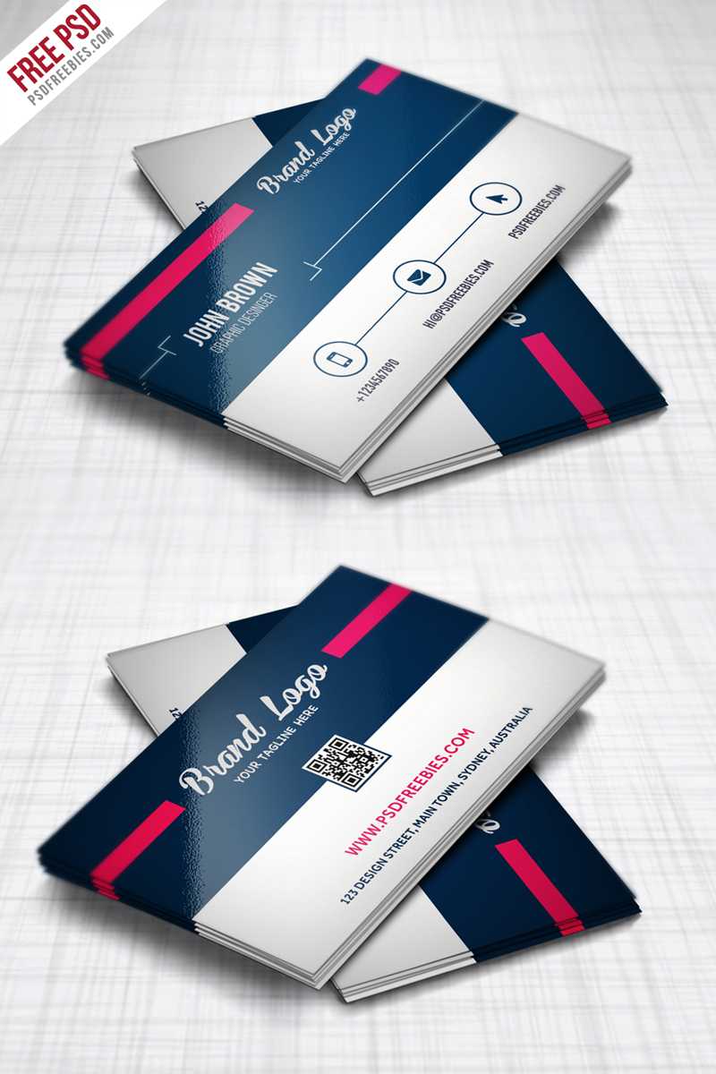 Modern Business Card Design Template Free Psd | Psdfreebies In Web Design Business Cards Templates