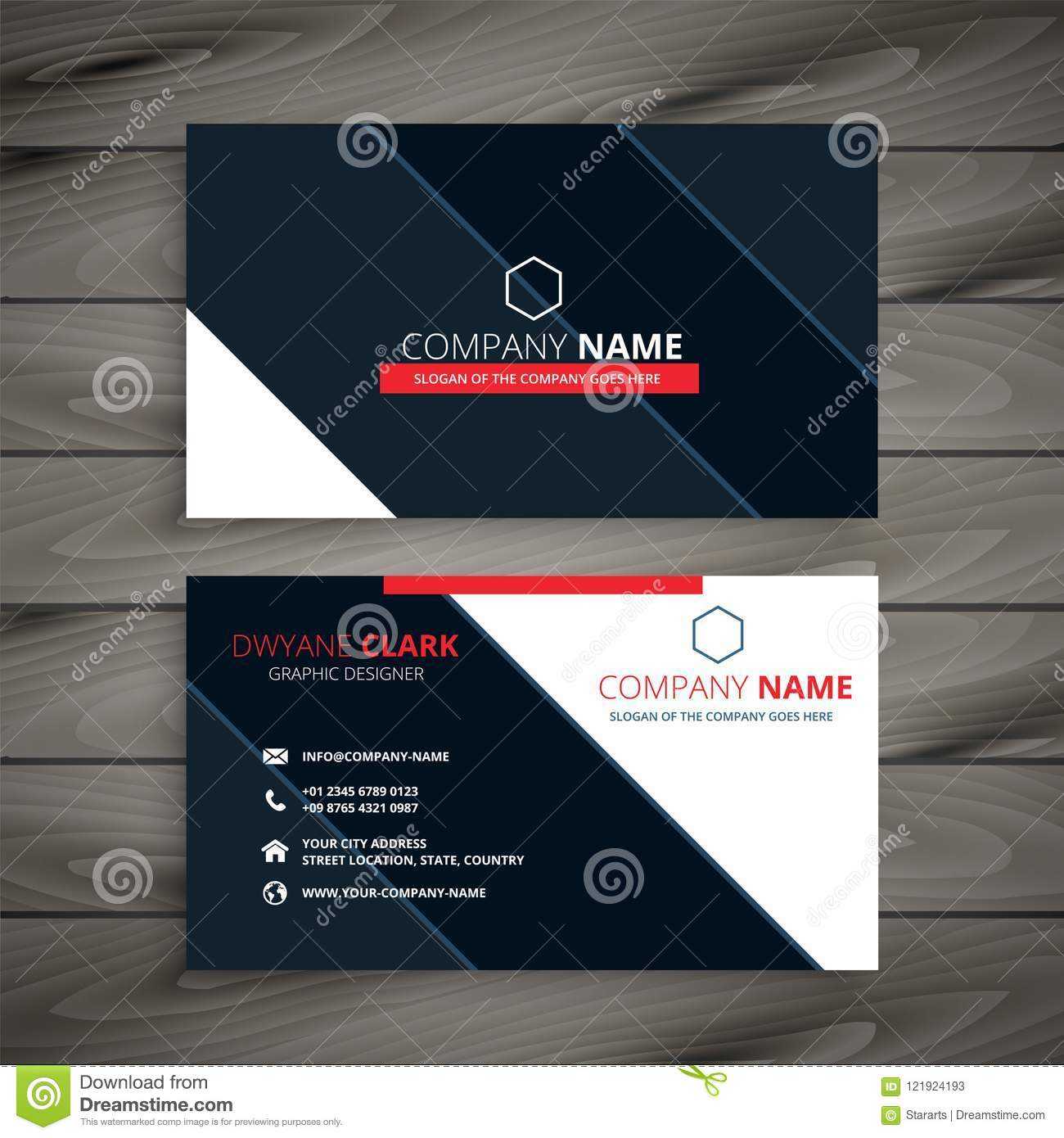 Modern Business Card Design Template Stock Vector With Regard To Modern Business Card Design Templates