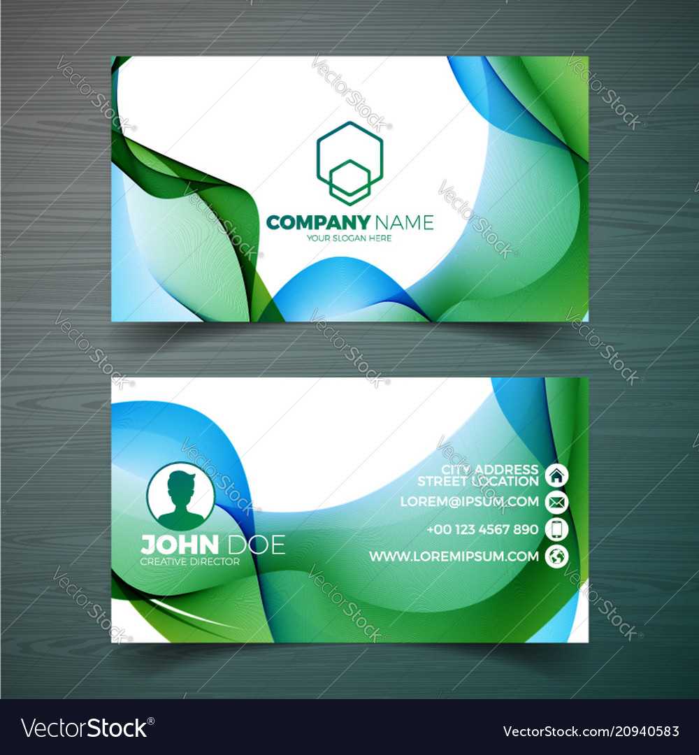 Modern Business Card Design Template With With Regard To Modern Business Card Design Templates