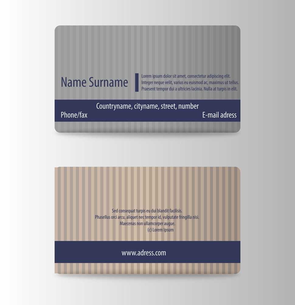 Modern Business Card Print Template Trending Vector Ai, Eps With Free Templates For Cards Print
