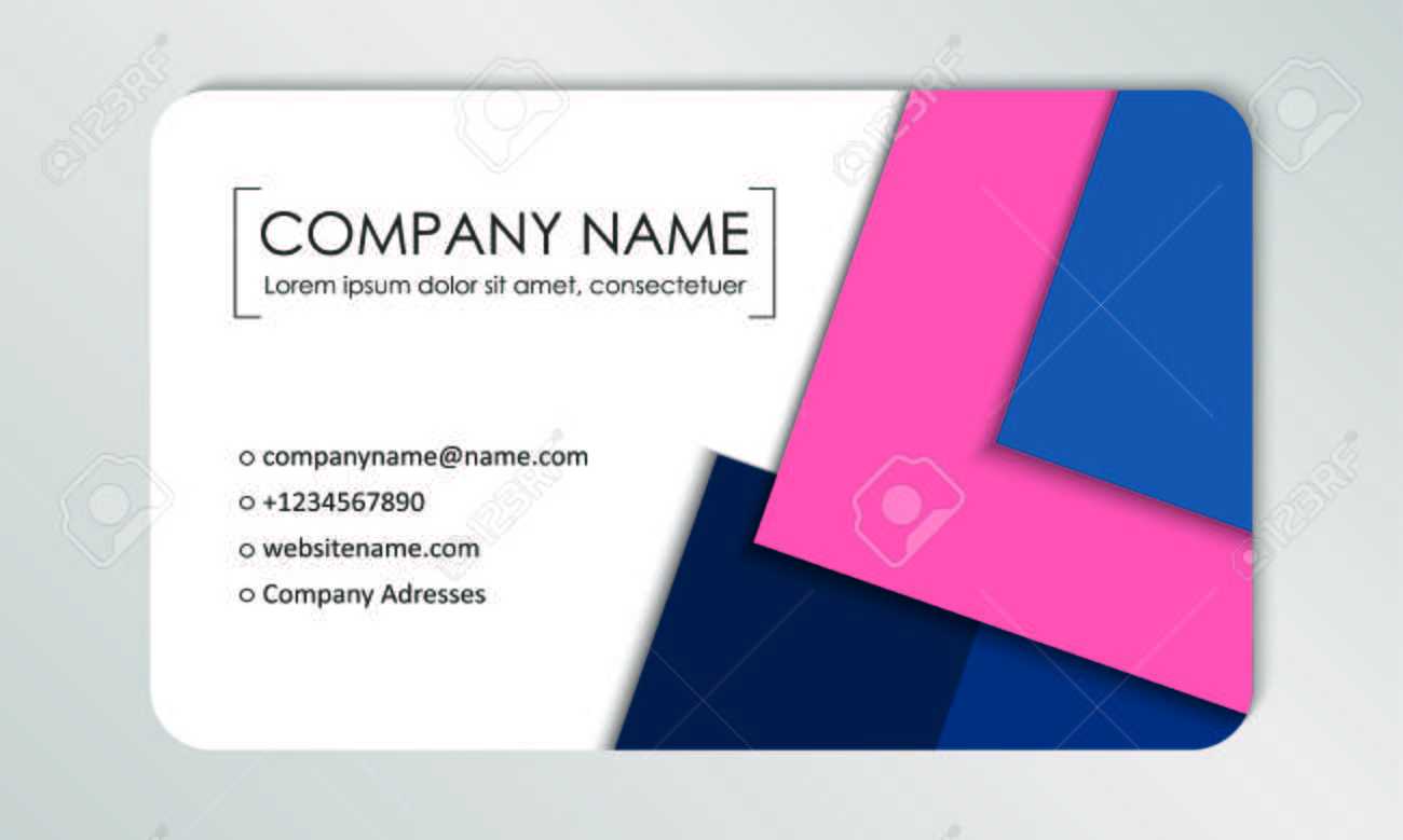 Modern Business Card Template. Business Cards With Company Logo Inside Call Card Templates