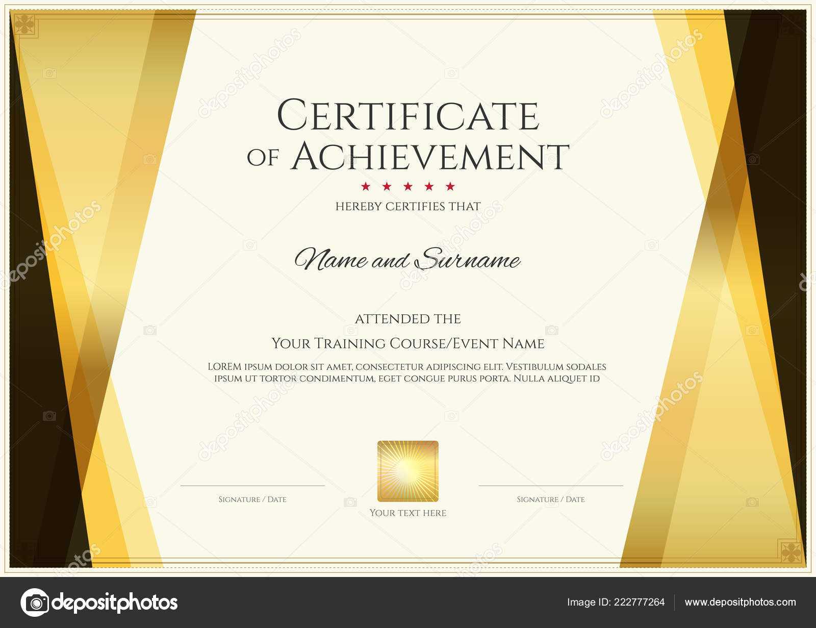 Modern Certificate Template Elegant Border Frame Diploma With Elegant Certificate Templates Free