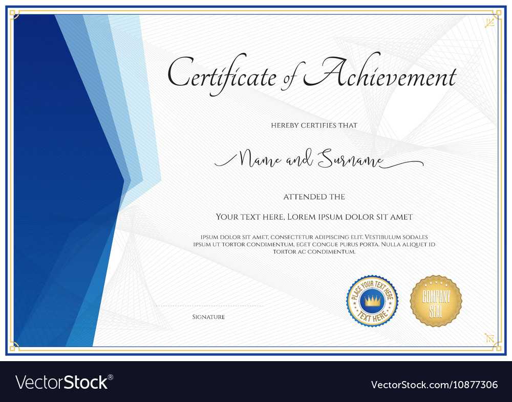 Modern Certificate Template For Achievement With Regard To Certificate Of Accomplishment Template Free