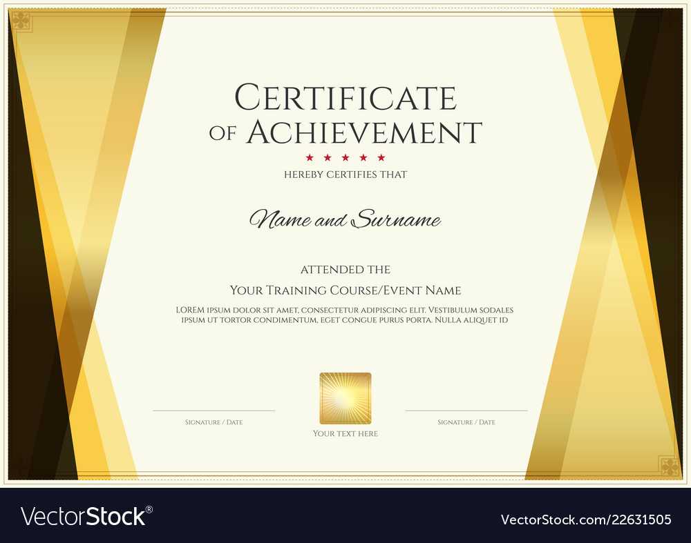 Modern Certificate Template With Elegant Border For Landscape Certificate Templates