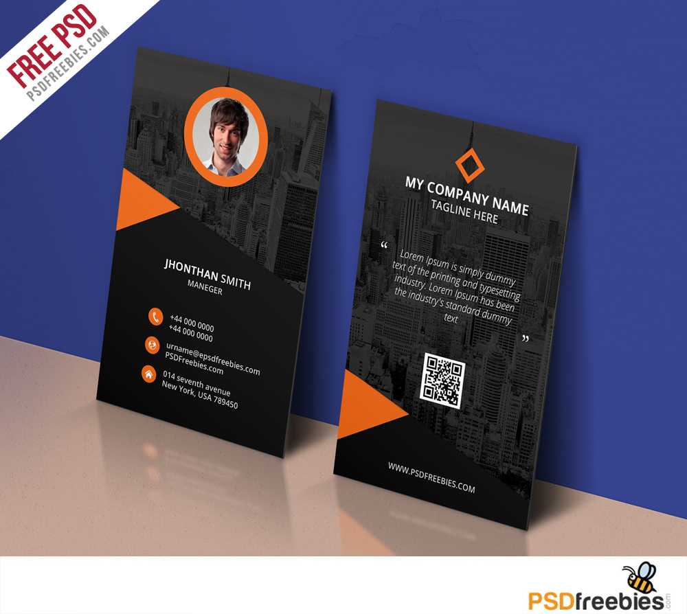 Modern Corporate Business Card Template Free Psd For Name Card Design Template Psd