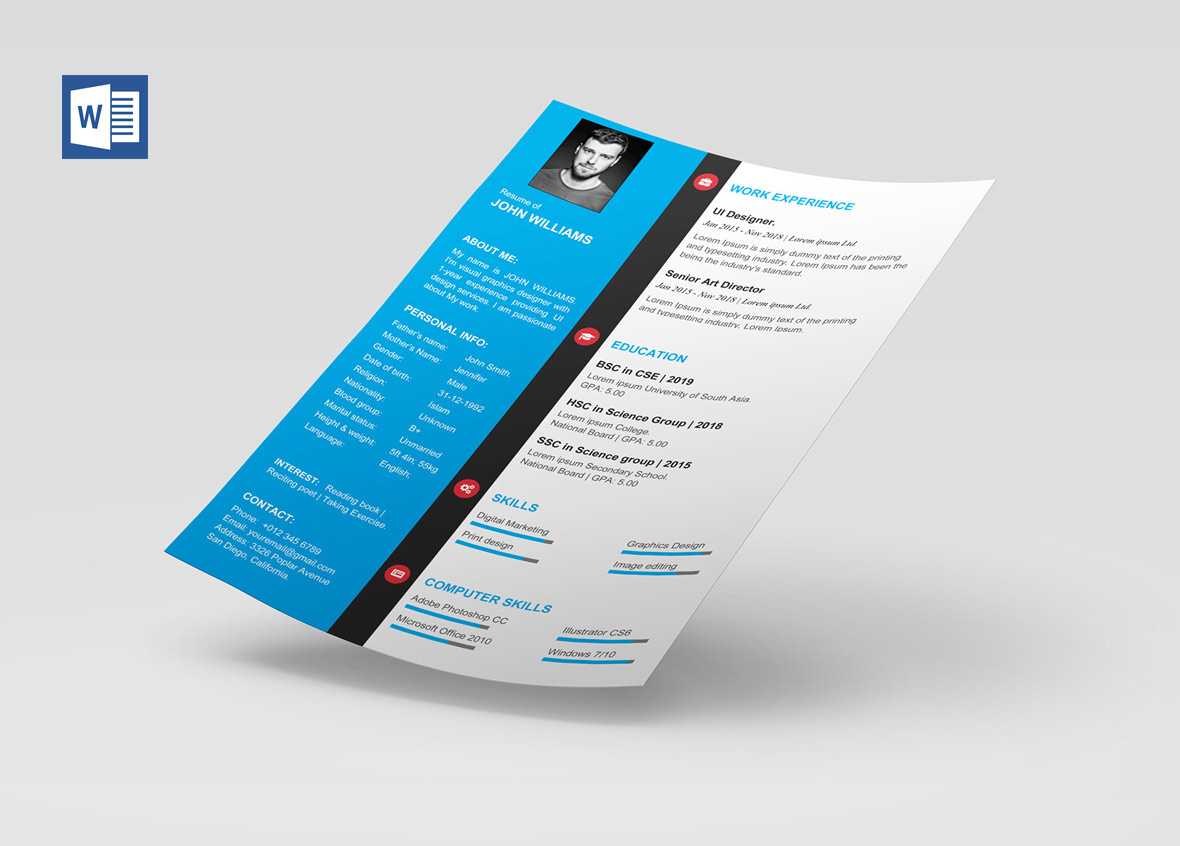 Modern Cv Template Word Free Download – Resumekraft Intended For Free Brochure Templates For Word 2010