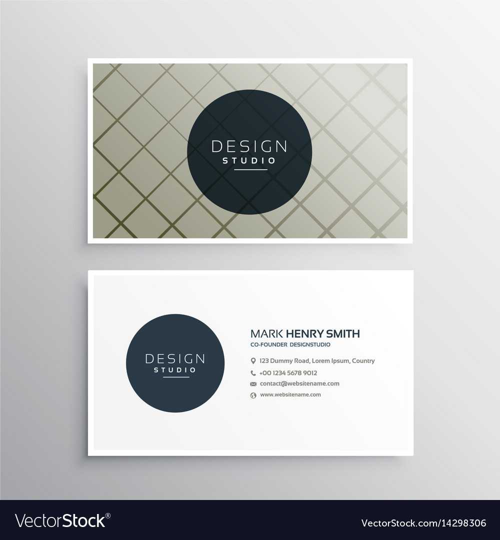 Modern Elegant Business Card Template Design With Inside Designer Visiting Cards Templates