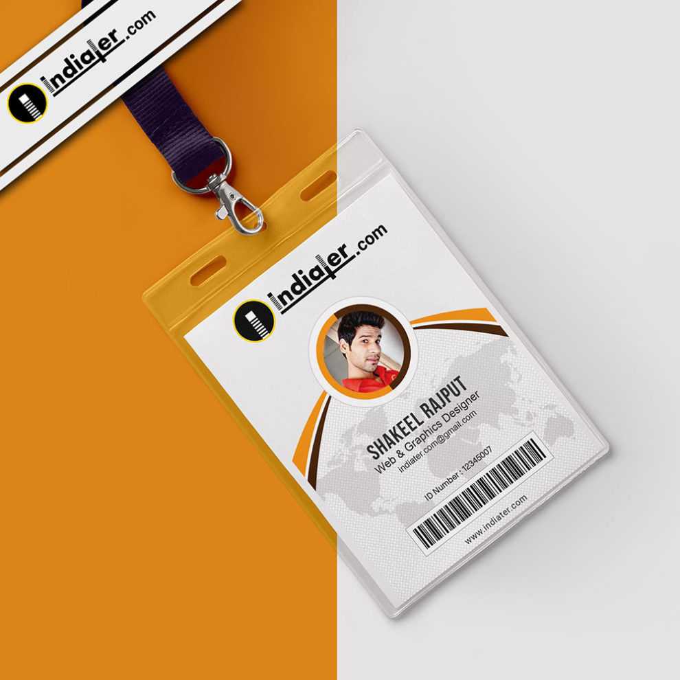 Modern Office Identity Card Free Psd Template – Indiater Pertaining To College Id Card Template Psd
