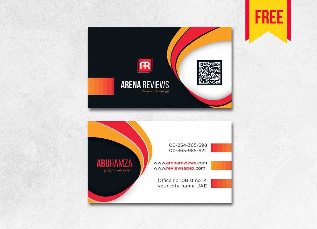 Modern Professional Business Card – Free Download | Arenareviews Throughout Free Editable Printable Business Card Templates