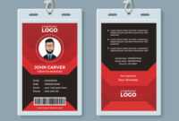 Modern Red And Black Id Card Template intended for Id Card Template Ai