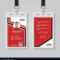 Modern Red Id Card Template Inside Media Id Card Templates
