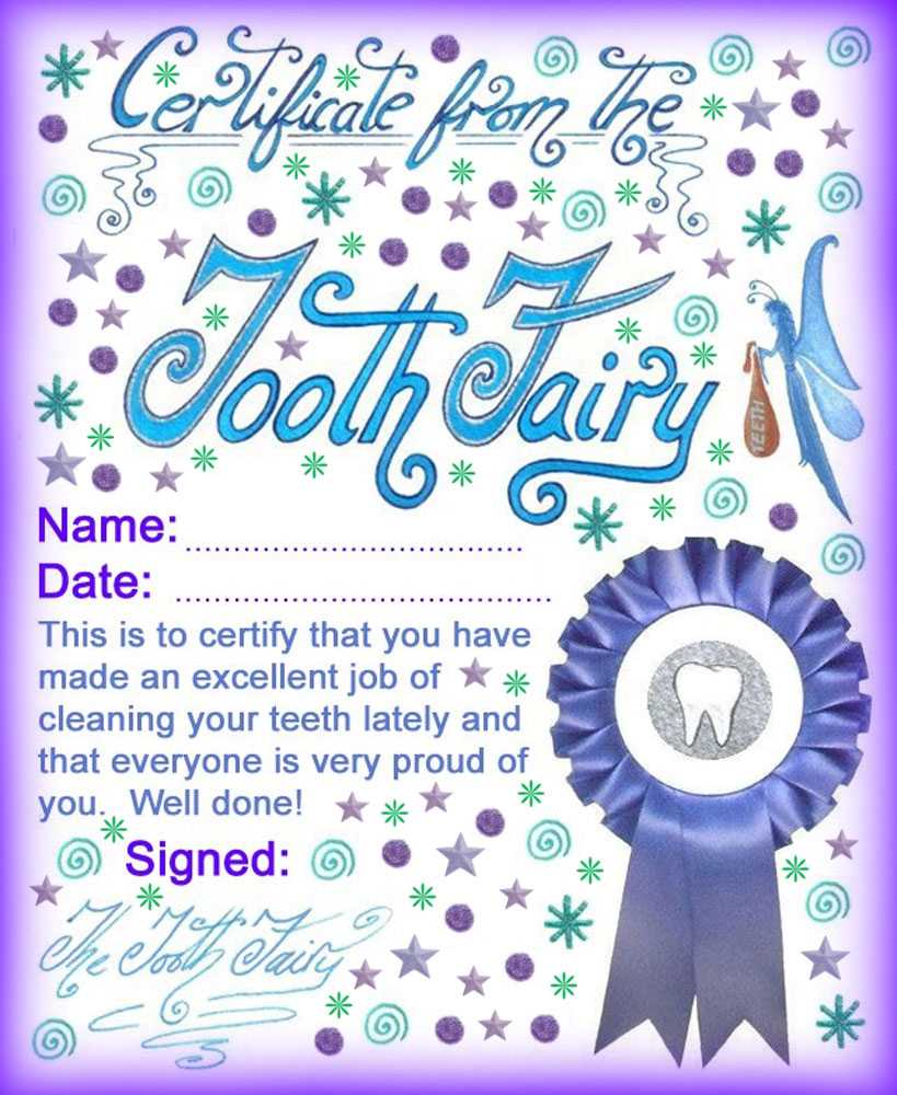 Modern Tooth Fairy Certificates | Rooftop Post Printables Throughout Tooth Fairy Certificate Template Free