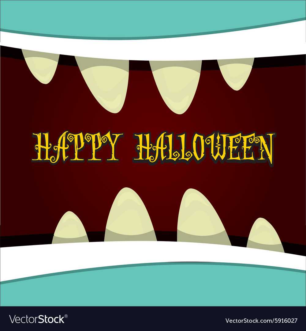 Monster Face Halloween Greeting Card Intended For Monster High Birthday Card Template