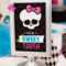 Monster High Birthday Party – (Freaky Fab) Free Printables For Monster High Birthday Card Template