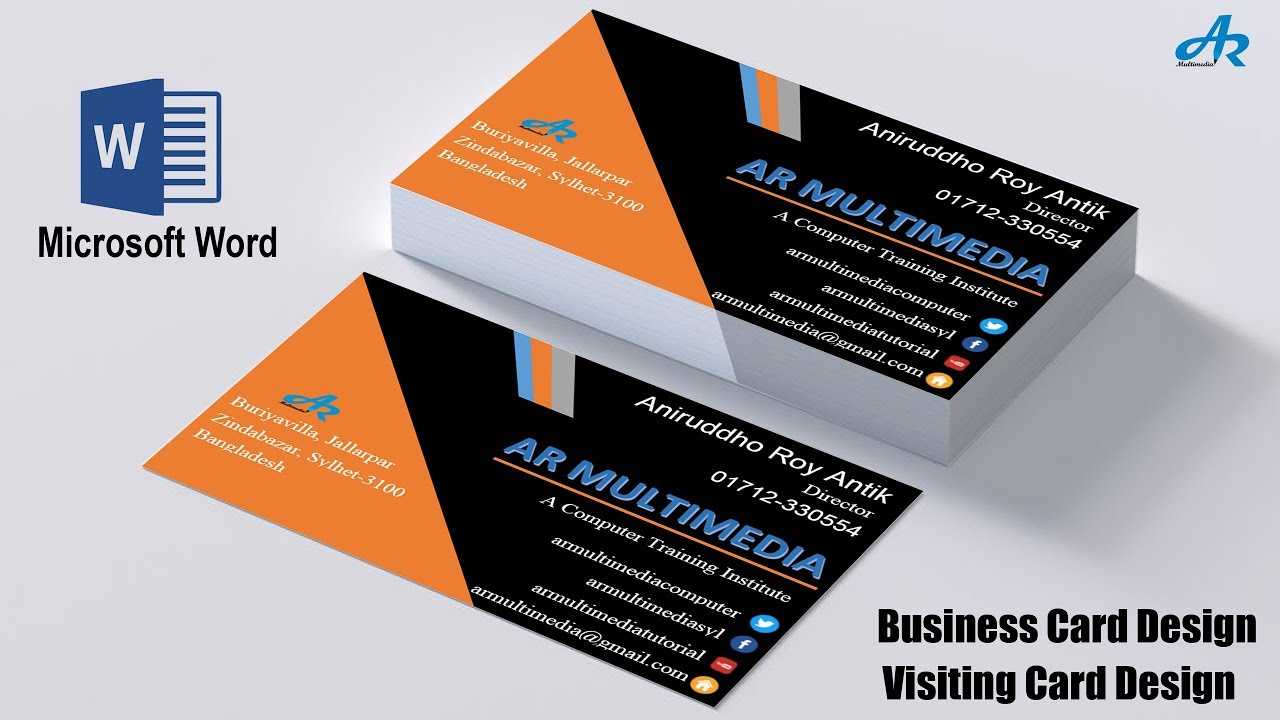Ms Word Tutorial: How To Create Professional Business Card Design In Ms  Word|Biz Card Template 2013 With Ms Word Business Card Template