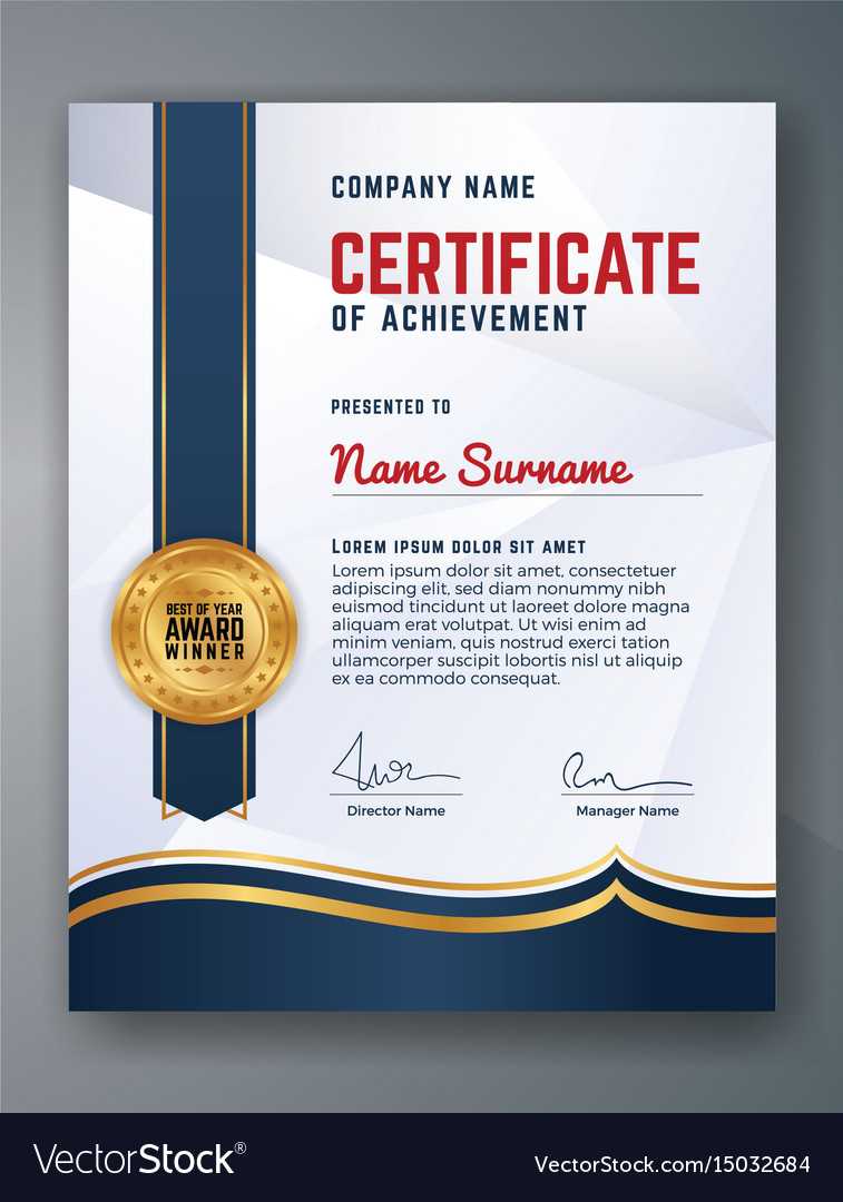 Multipurpose Professional Certificate Template For Professional Award Certificate Template