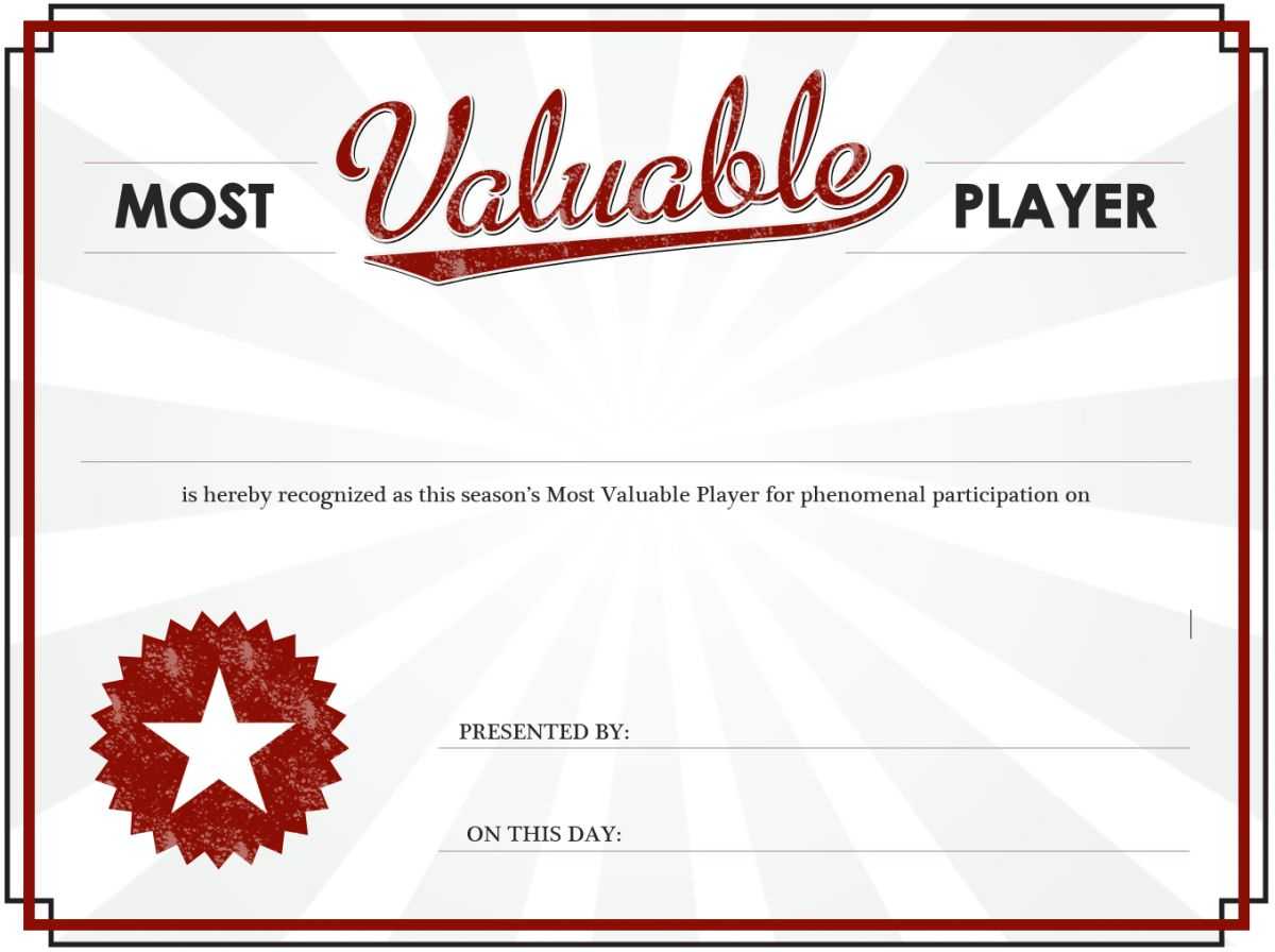 Mvp Certificate Template - Falep.midnightpig.co Intended For Player Of The Day Certificate Template