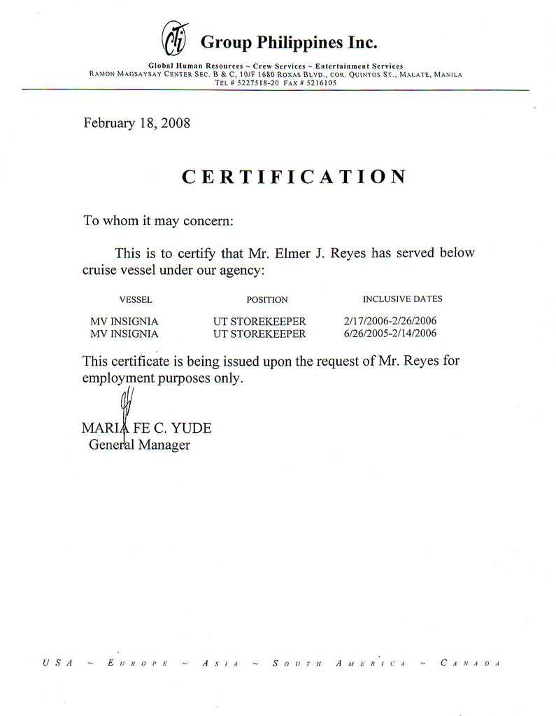 My Certificate Of Employment And Other Scanned Documents In Employee Certificate Of Service Template