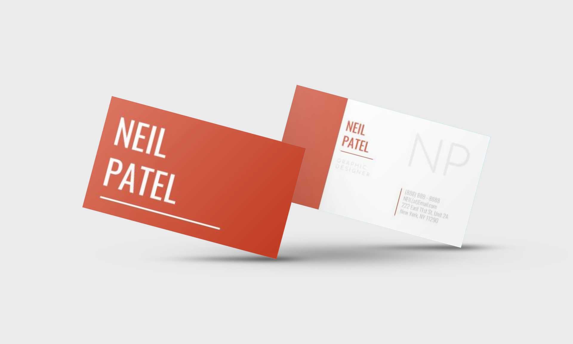 Neil Patel Google Docs Business Card Template - Stand Out Shop For Business Card Template For Google Docs