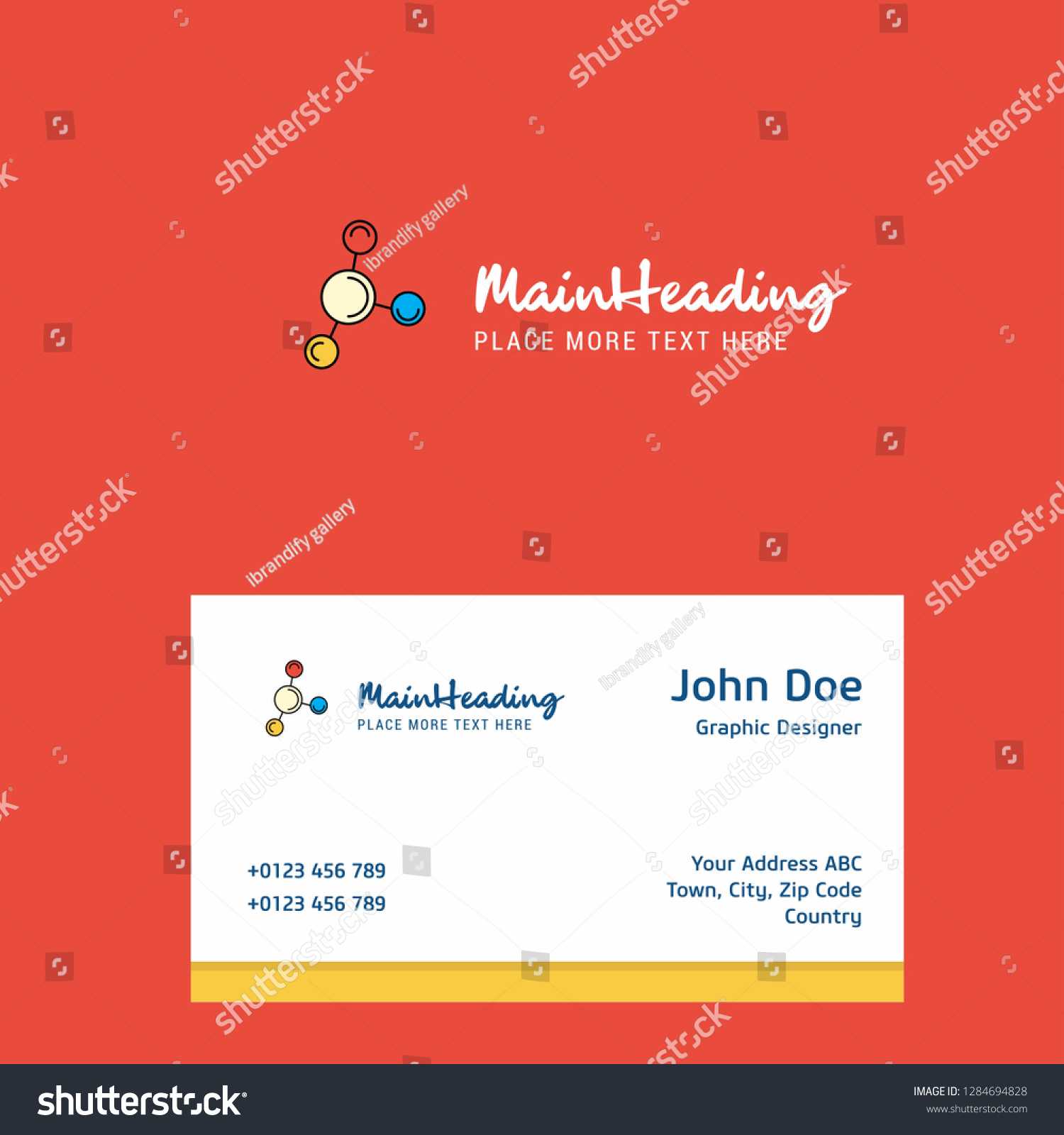 Networking Logo Design Business Card Template Stock Image Inside Networking Card Template