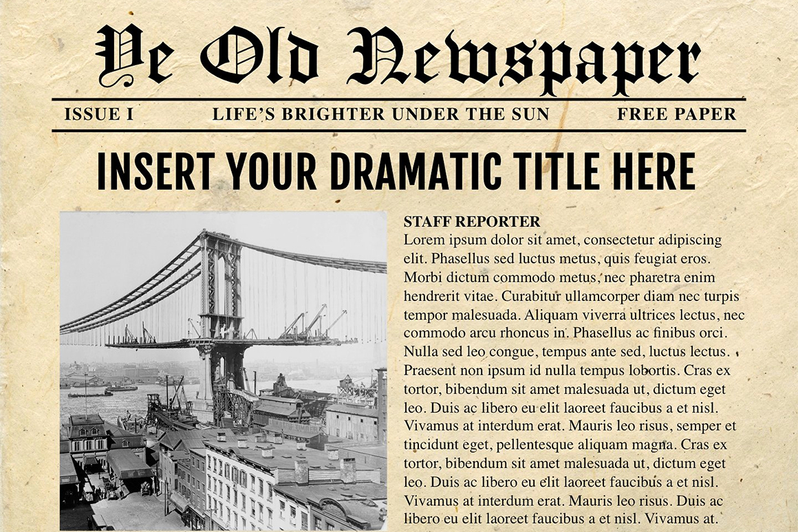Newspaper Template For Powerpoint - Vsual Intended For Newspaper Template For Powerpoint