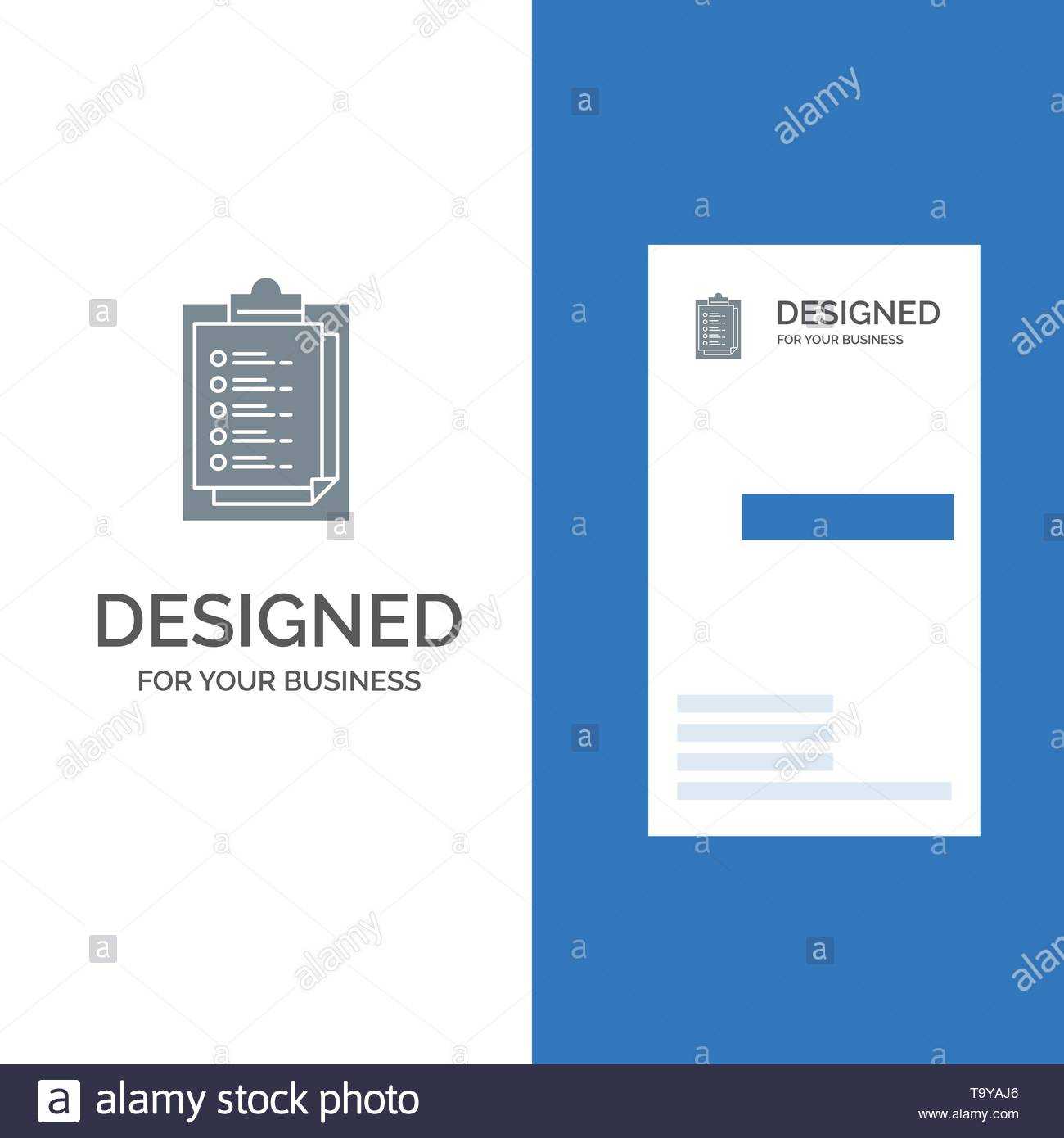 Notepad, Report Card, Result, Presentation Grey Logo Design In Result Card Template