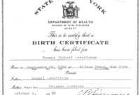 Novelty Birth Certificate Template - Great Professional pertaining to Novelty Birth Certificate Template