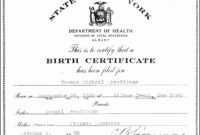 Official Blank Birth Certificate For A Birth Certificate with Editable Birth Certificate Template