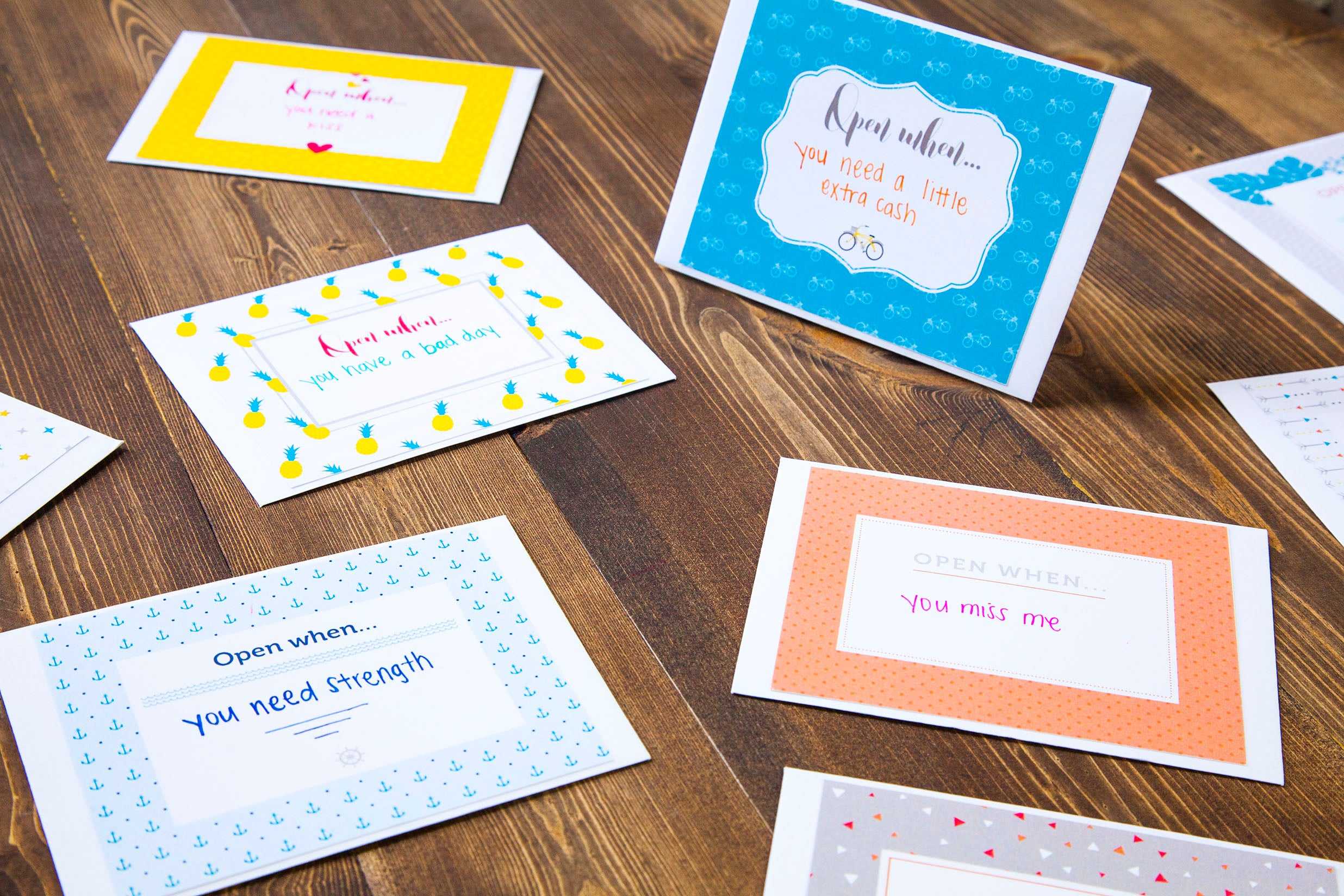 Open When Letters: 280 Ideas + Printables – Shari's Berries Blog Throughout 52 Things I Love About You Cards Template