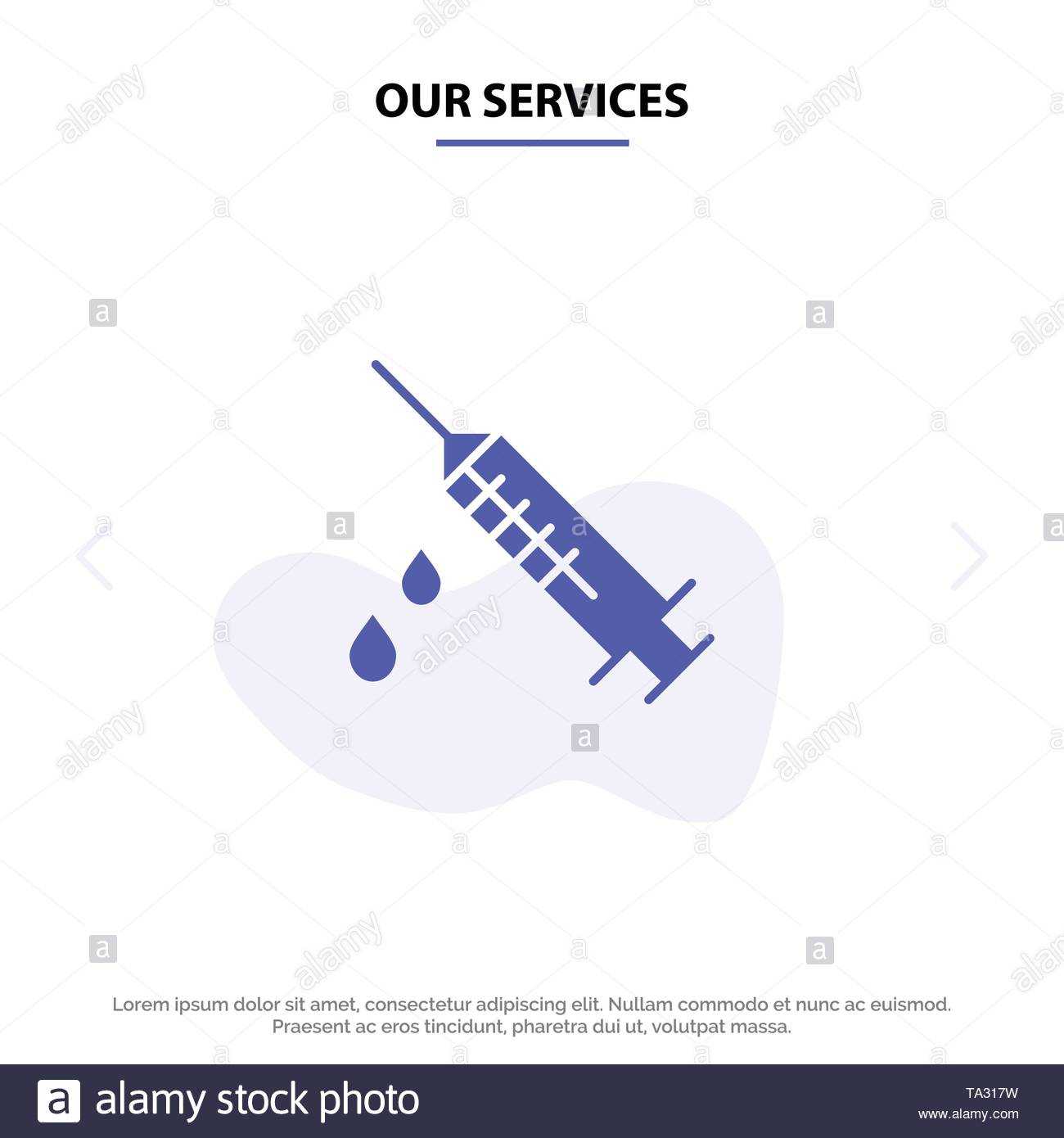 Our Services Dope, Injection, Medical, Drug Solid Glyph Icon In Dope Card Template