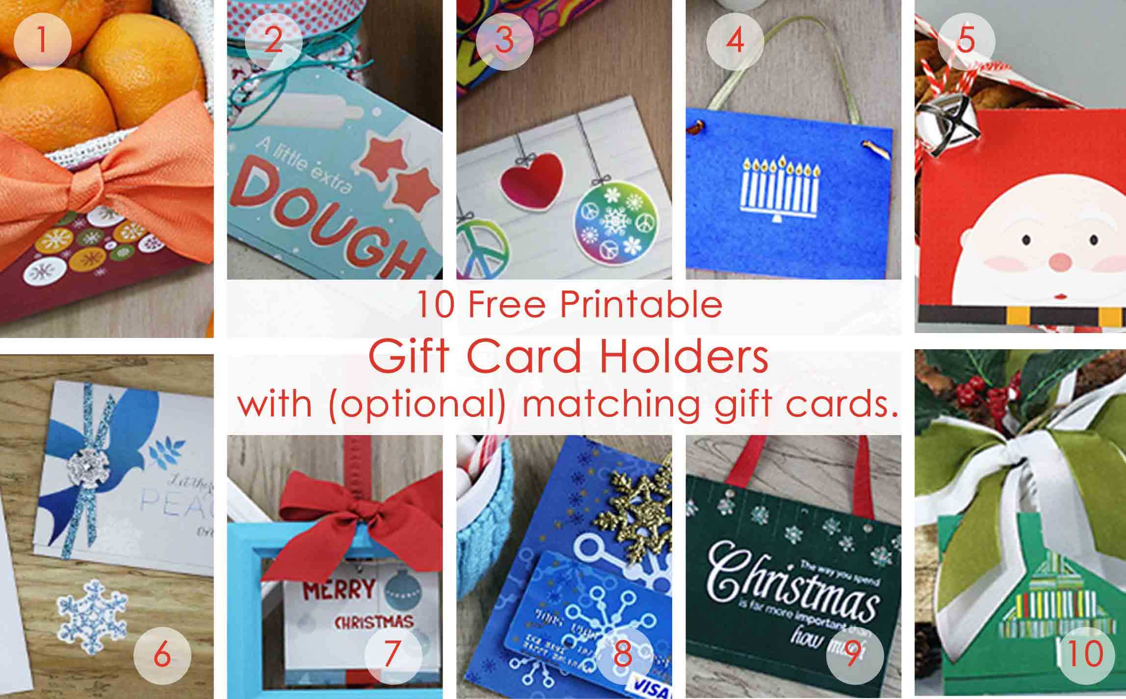 Over 50 Printable Gift Card Holders For The Holidays | Gcg For Homemade Christmas Gift Certificates Templates