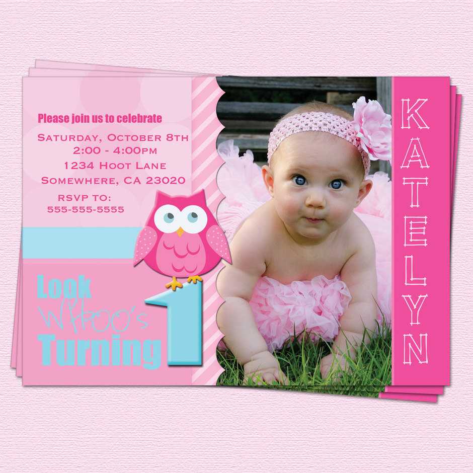 Owl 1St Birthday Invitations Ideas | Bagvania Invitations Regarding First Birthday Invitation Card Template