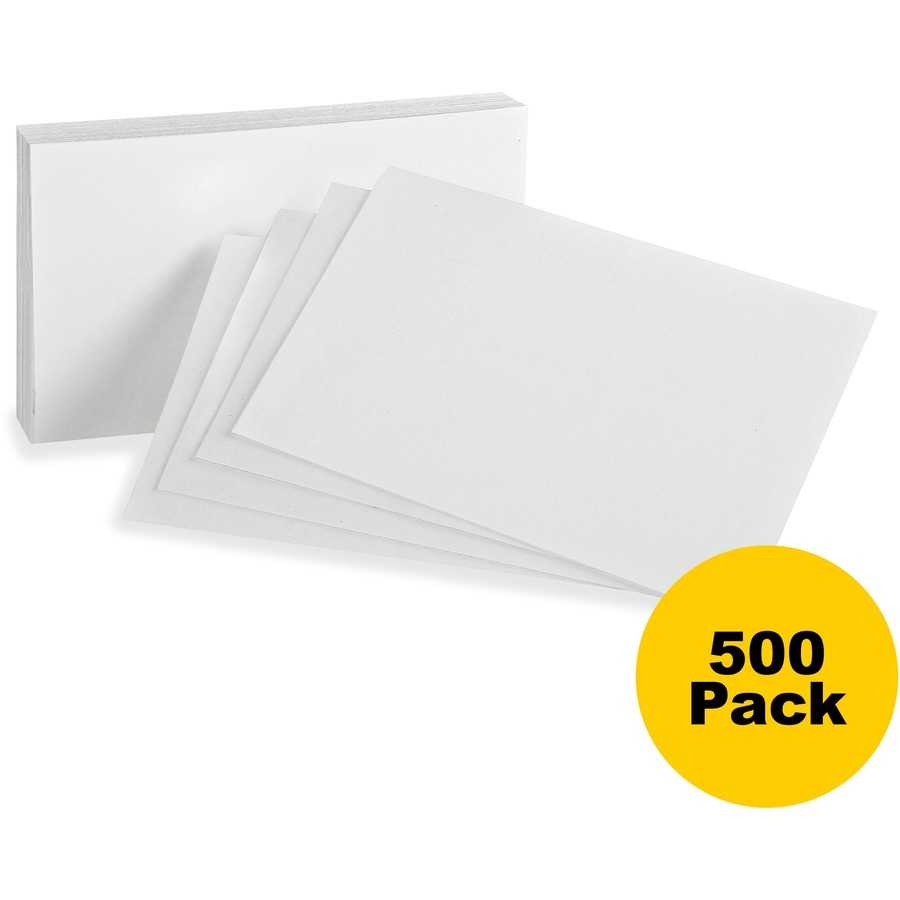 Oxford Printable Index Card – 3" X 5" – 85 Lb Basis Weight – 500 / Bundle –  White Within 3 By 5 Index Card Template