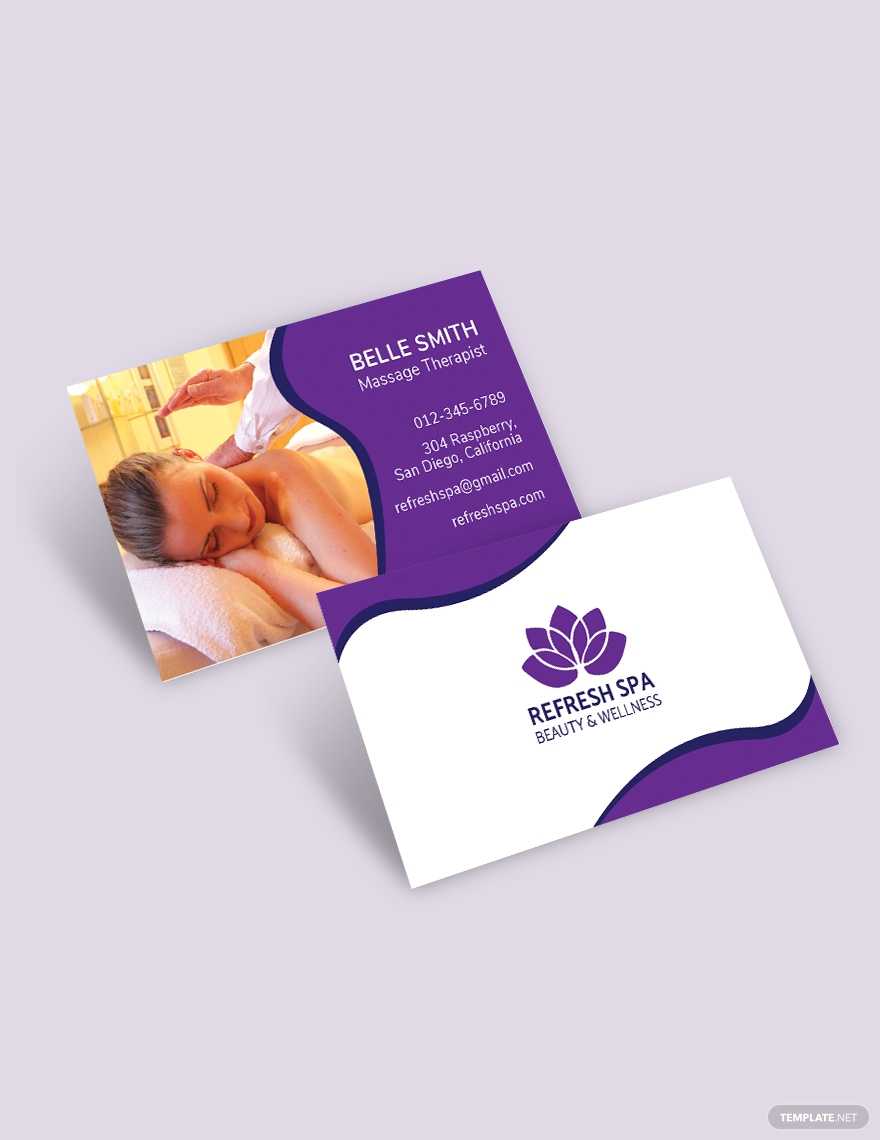 Pachathemes: Free Spa Center Business Card Template Within Massage Therapy Business Card Templates