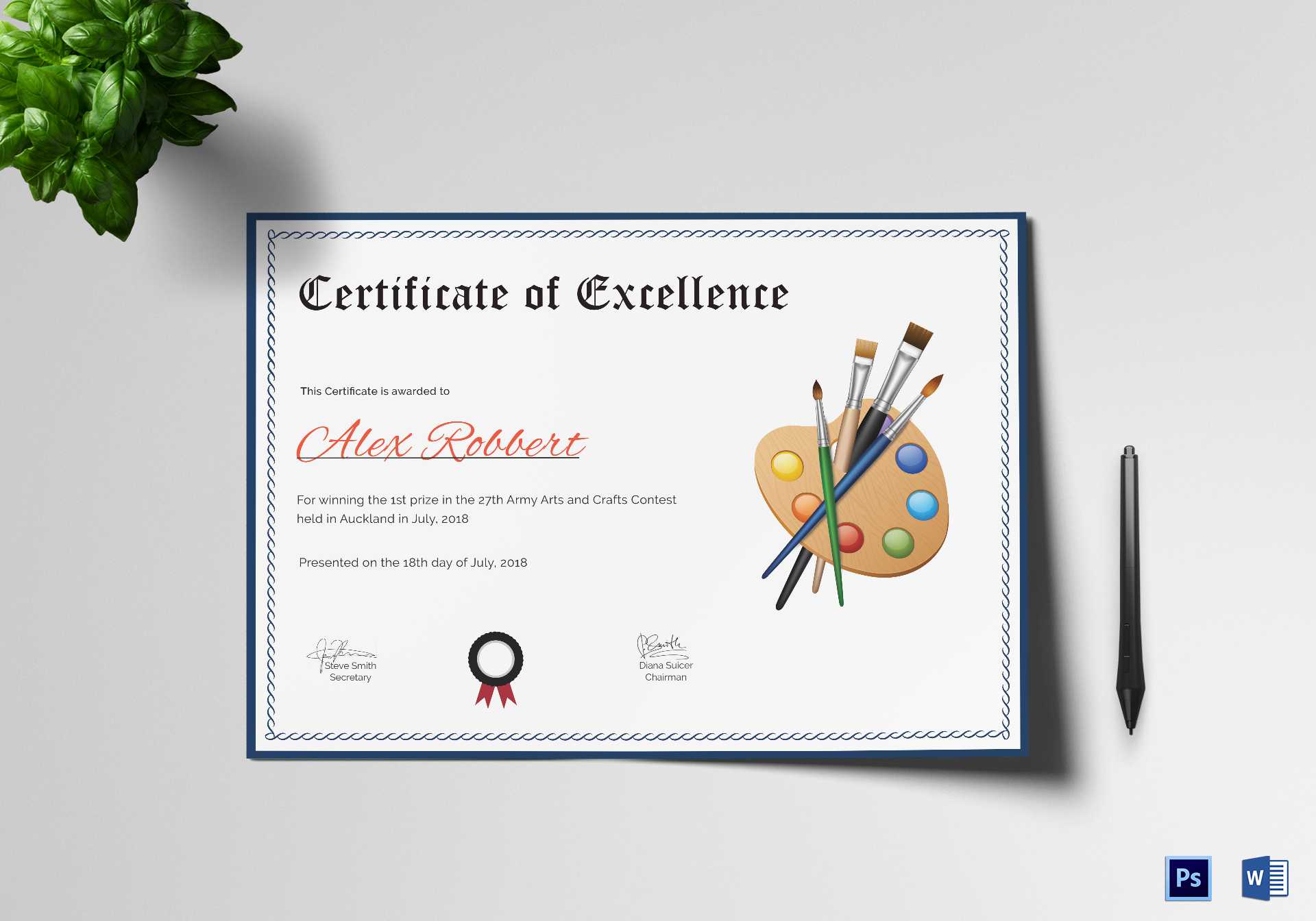 Painting Award Certificate Template Within Player Of The Day Certificate Template