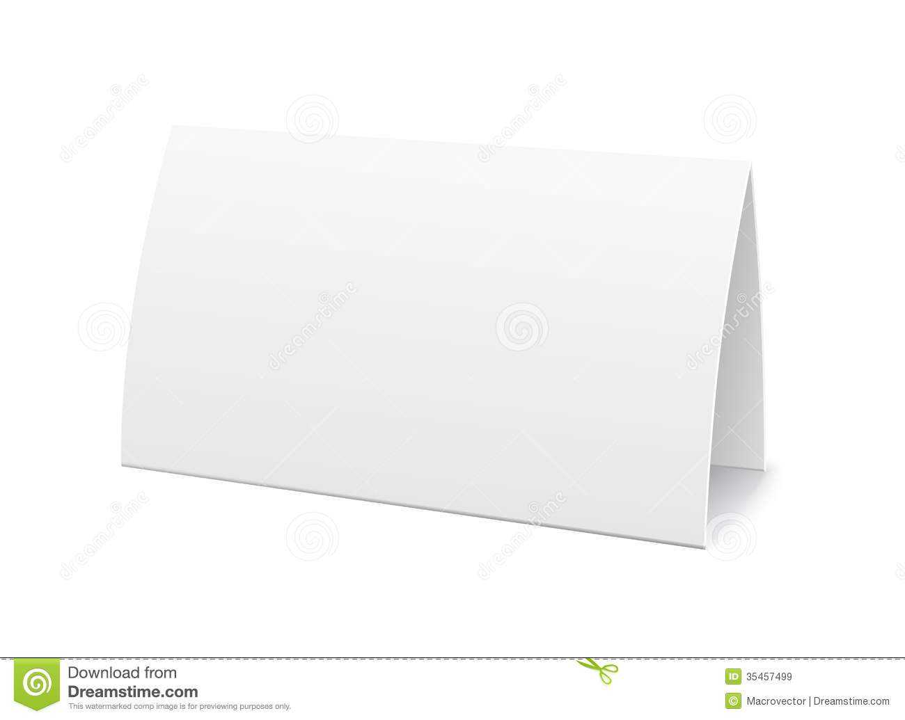 Paper Table Card, Sign Template Stock Vector – Illustration Within Card Stand Template