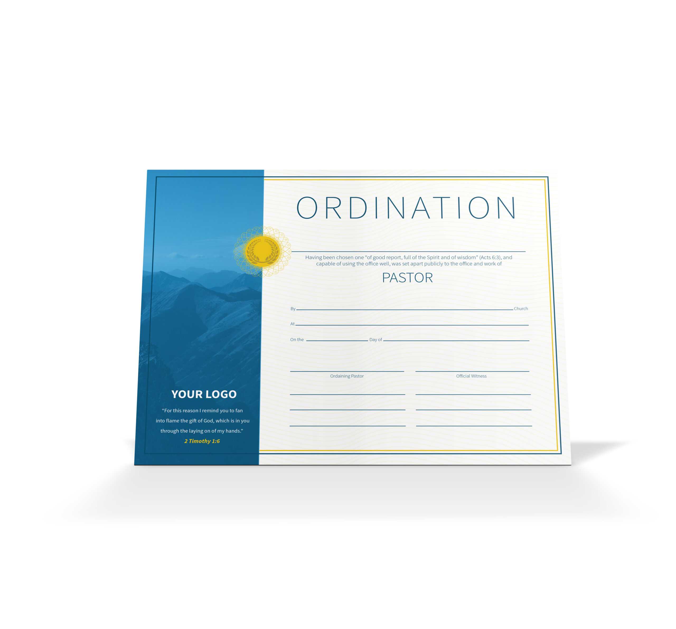Pastor Ordination Certificate – Vineyard Digital Membership Throughout Certificate Of Ordination Template