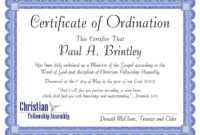Pastoral Ordination Certificatepatricia Clay - Issuu within Ordination Certificate Template
