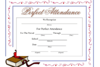 Perfect Attendance Certificate - Download A Free Template inside Perfect Attendance Certificate Free Template