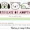 Pet Rescue Party Pretend 'adoption Certificate' – Pink For Toy Adoption Certificate Template